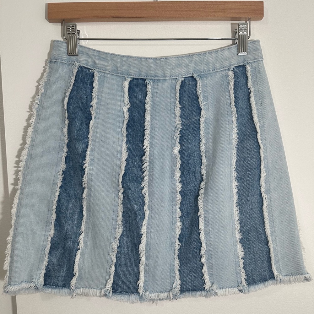 Abercrombie Social Tourist Mixed Wash Denim Skirt Sz5 NWT